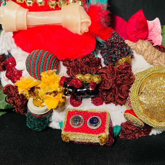 KEEPSAKE (Handcrafted) Luxury One-Of-A-Kind Christmas Stocking (Fur babies) - Picture 2 of 9